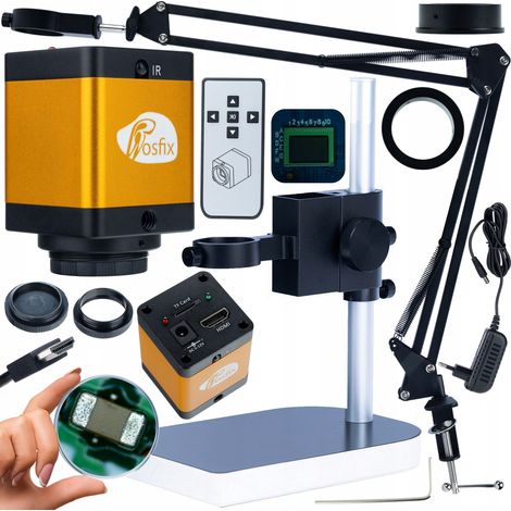 Rosfix Verstellbarer Ausleger für ODM-180X 50 mm Digitalmikroskop + Plattform für ODM-100X 50 mm und 40 m + PEGASUS Pro-Kamera KMPP-HDMI-TF 12 MP Plantes Pro-Serie