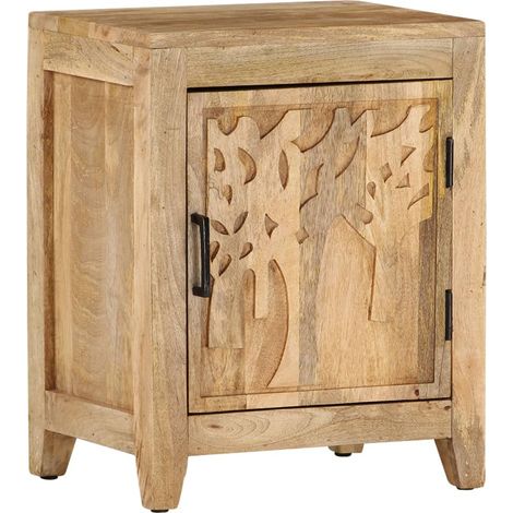 Nachttisch 40x30x50 cm Massivholz Mango