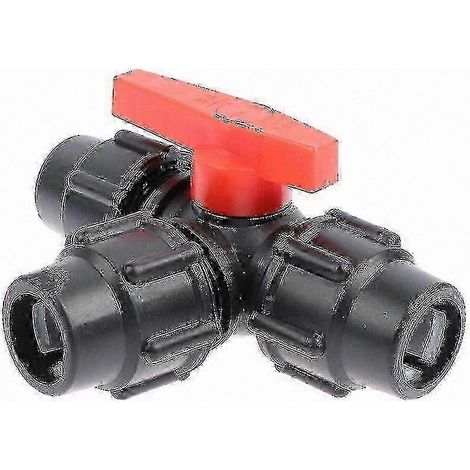 Dreiwege-PE-Fitting, 1-teilig, Schnellverbinder für Rohrleitungen – Sofortmontagelösung, dreifacher Polyethylen-Fitting, 3-Wege-Adapter, schweißfreie, leckagefreie Verbindung (1/4)