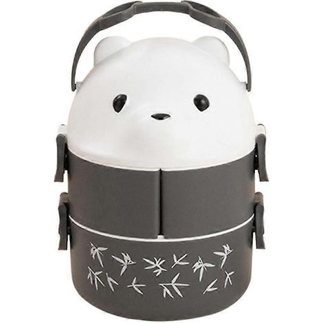 Empilable, portable et imperméable à l'eau, boîte à Bento double couche blanche de style japonais. (1/4)