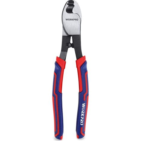 Workpro – Pince coupe-câble 210mm – Acier au chrome vanadium – Capacité de coupe jusqu'à Φ6,54mm – Poignée ergonomique antidérapante