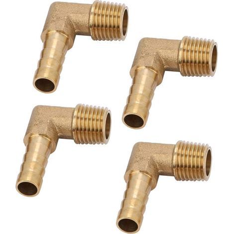 Stück Messing-Winkel-Schlauchanschlussstücke mit Außengewinde G1/4" 8 mm (1/5)
