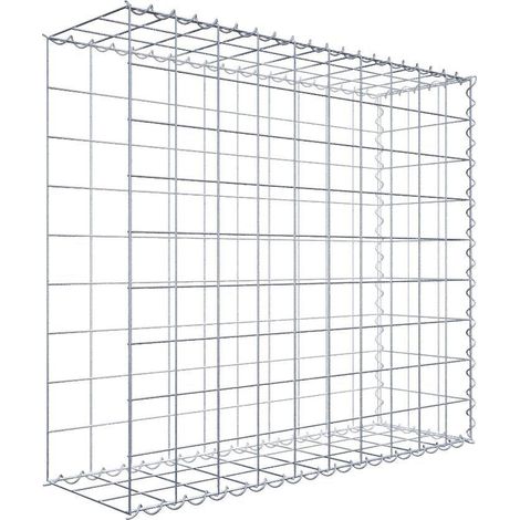 Gabiondeco - Gabion - Element de prolongation en longueur 100 cm x 90 cm x 30 cm (L x H x P). maille 10 x 10 cm. Spirale. Avert.: il manque une grille - Made in Germany (1/5)