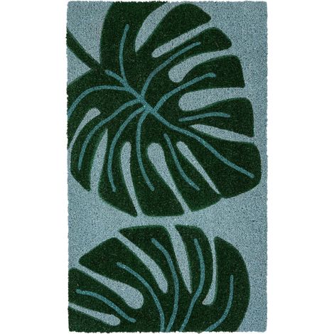 Paillasson coco vert clair antidérapant absorbant - 75 x 45 cm (1/5)