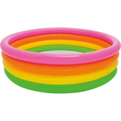 1 Piscine Ronde 168x46cm Avec Trou De Drainage Pour Enfants 3 Ans Et Plus