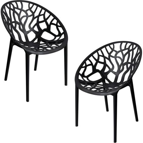 Packs Sillas Jardín - Pack 2 Sillas Nido - Negro (1/5)