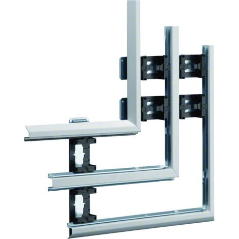 Angle Plat pour BKIS épais 12,5mm double hauteur acier RAL 9016 Pure HAGER BKIS121305D9016