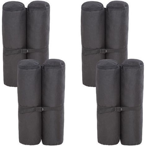 Sac de lestage pour tonnelle – Lot de 4 – Polyester résistant aux intempéries avec sangles auto-agrippantes – Capacité 20 kg (1/4)