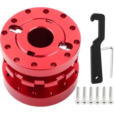 Kit d'adaptateurs d'entretoises d'extension de moyeu de volant de voiture de course réglables de 40 mm à 70 mm (rouge) (1/5)