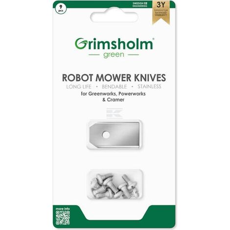 Cuchillas para Greenworks'Powerworks'Cramer 9 uds. GRIMSHOLM FGP1165
