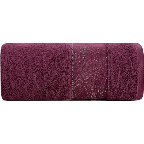 Toalla Mariel 50x90 cm, rizo burdeos, 500 g/m²