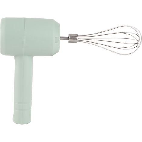 Batteur électrique à main automatique rechargeable USB, portable et sans fil, pour la pâtisserie (gâteaux, œufs, crèmes), couleur cyan clair. (1/5)