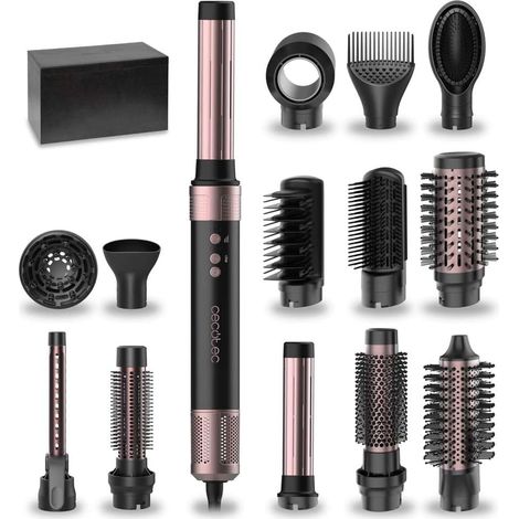 Brosse Soufflante avec 14 Têtes, Technologie Coanda CeramicCare 14in1 AirGlisse Black. Brosse Chauffante 1400W, Moteur Numérique, Éliminateur de Frisottis, 3 Températures (1/5)