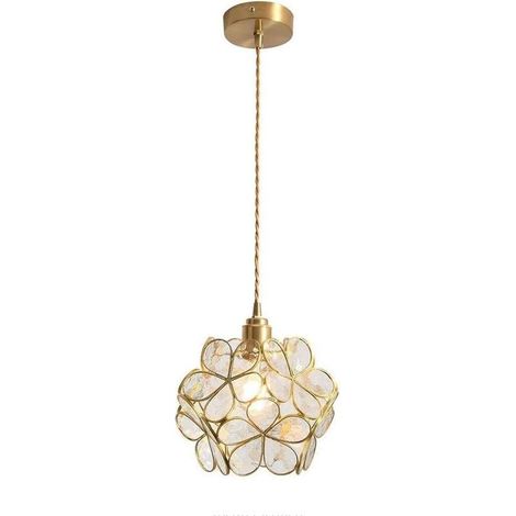 Shmshng – Lustre pendentif en verre soufflé clair – Douille E27 – Longueur 150 cm ajustable – Pour éclairage décoratif intérieur (1/4)