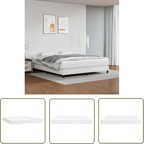 The Living Store Matelas de lit à ressorts ensachés Blanc 180x200x20 cm - Matelas - Matelas À Ressorts Ensachés - Matelas Blanc - Matelas Double - Literie (1/5)
