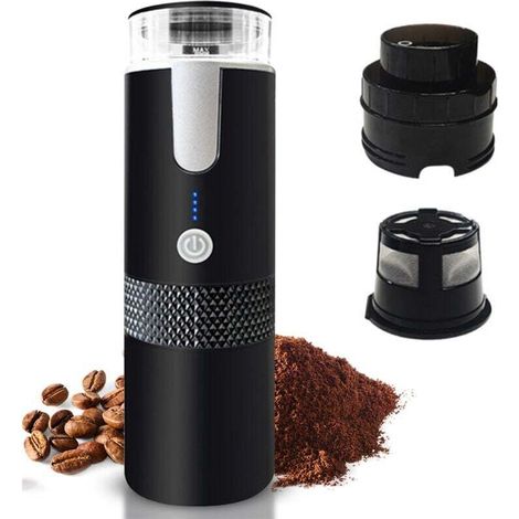 Trywise Machine à café expresso électrique portable 170 ml, batterie rechargeable 1200 mAh pour camping, voyage, voiture, randonnée, bureau (sans fonction chauffage)