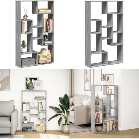 vidaXL Bücherregal Grau Sonoma 72x20x120 cm Holzwerkstoff (1/5)