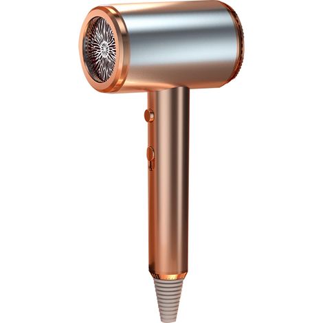 Sèche-cheveux ionique haute puissance 220V doré, soin lumière bleue silencieux, pour salon maison, prise CN (1/5)