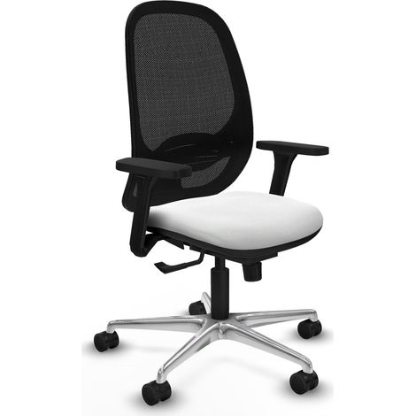 Chaise de bureau piqueras y crespo Cilanco noir aluminium filet (1/2)