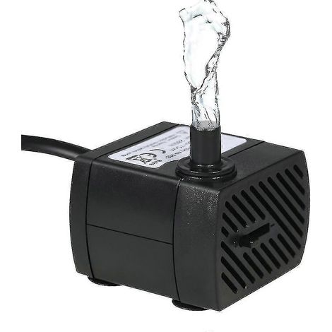 280 l/h 4 W Tauchwasserpumpe für Aquarium-Tischbrunnen, Teichwasser, Gärten und Hydrokultursysteme mit einer Düse, 1,5 m Ac22-Netzkabel (1/5)