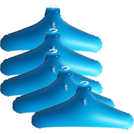Lot de 5 cintres gonflables antidérapants en PVC, bleus (1/5)