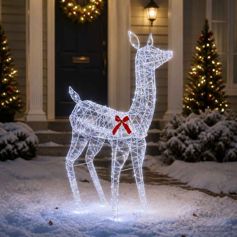 vidaXL Renne de Noël 3D LOVIISA 285 LED Blanc froid 70 x 26 x 100 cm (1/5)