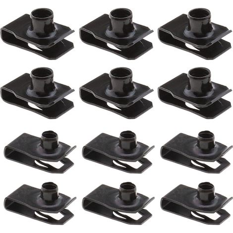 20x Métal M6 M8 Lug U Écrou Cheminée U Écrous Fixations Panneau pour Véhicules À Moteur Appareils Domestiques Noir (1/5)