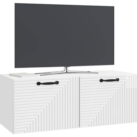 Maison Exclusive - Wandmontierter TV-Schrank Hochglanz Weiß 78,5