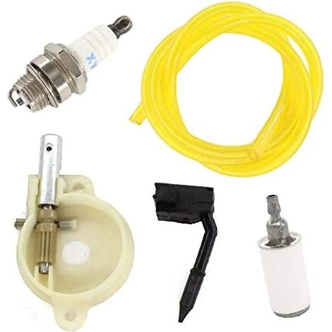 Ölpumpe und Ölschlauch, Kraftstofffilter, Zündkerze. Kompatibel mit Husqvarna 36 136 41 141 137 142, 530014410 545036801. (1/4)