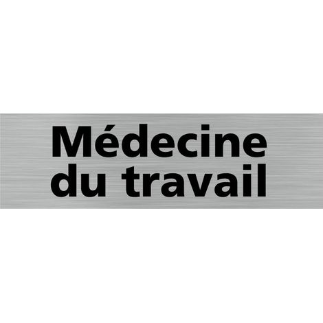 Pictogramme MEDECINE DU TRAVAIL (Q0247).- Adhésif aspect aluminium brossé - (1/5)
