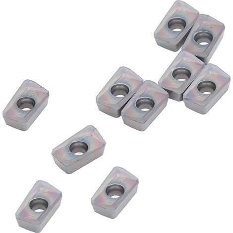 Satz von 10 hochpräzisen Dreheinsätzen aus beschichtetem Hartmetall, CNC-Fräs- und Drehwerkzeuge, zuverlässige Spannvorrichtung für die Metallbearbeitung. (1/5)