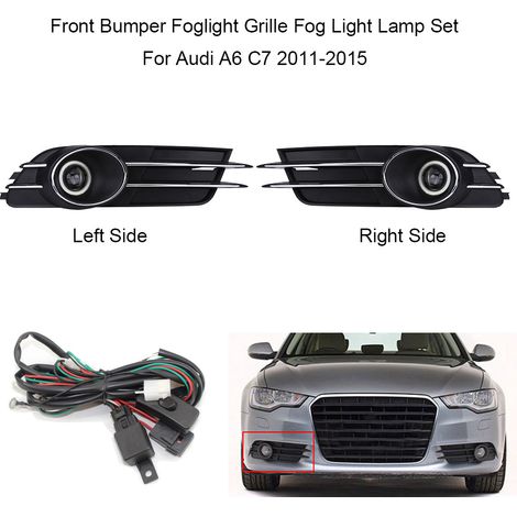Grille de pare-chocs avant avec feux antibrouillard pour Audi A6 C7 2011-2015 (1/5)