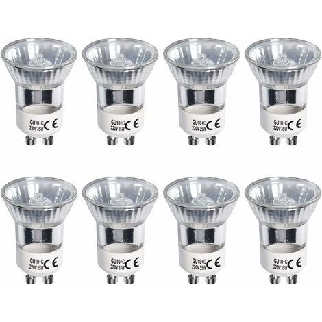 8er-Pack GU10 Halogen-Reflektorlampen, 35 W, warmweiß (2700 K), dimmbar, 120° Abstrahlwinkel, 360 lm, 220 V Wechselstrom (1/5)