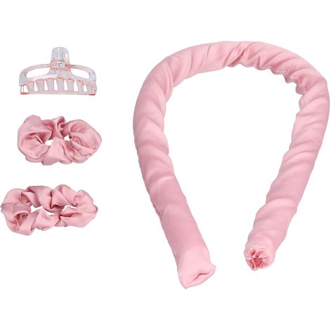 Ensemble de 4 bigoudis sans chaleur pour cheveux ondulés, idéal pour la nuit. (1/5)