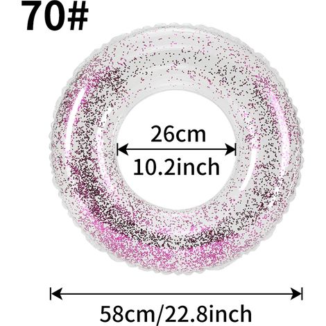 (70) Bouée gonflable, tube de natation en PVC, adapté aux loisirs aquatiques d'été dans les piscines de plage.