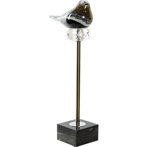 Figura Cristal Marmol 18X9X42 Pajaro Tricolor LD188856 (1/3)