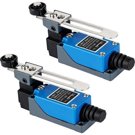 Packung mit 2 ME-8108 Endschaltern mit 5 cm verstellbarem Hebel, 250 V, 1 Öffner 1 Schließer, verstellbarer Rollenhebel-Endschalter für CNC-Fräsmaschinen und elektrische Steuerungen (1/5)