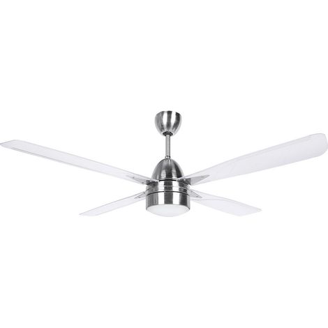 Ventilador de techo con luz Orbegozo CP 71132, 4 aspas, 3 velocidades, mando a distancia, 132 cm de diámetro, 90 W (1/4)