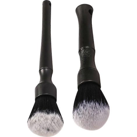 Lot de 2 brosses de nettoyage intérieur pour voiture (noires)-23.4X4.6cm-Black