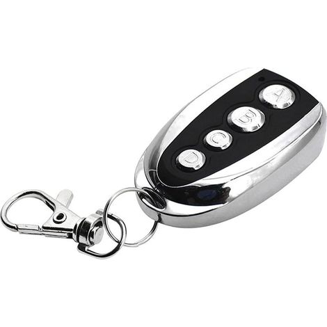 Télécommande de clonage électrique 433 MHz pour porte de garage, 4 boutons avec indicateur LED, compatible pour la copie de télécommandes existantes (1/4)