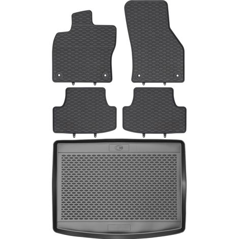 Set di tappetini in gomma per auto e tappetino per bagagliaio per Volkswagen T-Roc Crossover del 2018