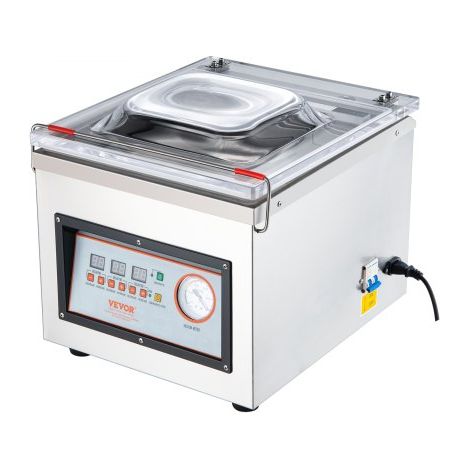 Machine à emballer sous vide à chambre 320 W machine d'emballage sous vide taille compacte 320 mm dans la cuisine domestique et pour un usage commercial pour aliments humides, viandes, marinades (1/4)