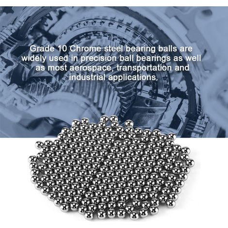 200 billes en acier G10 de précision pour roulements industriels, diamètre 6,35 mm (1/4 pouce) (1/5)