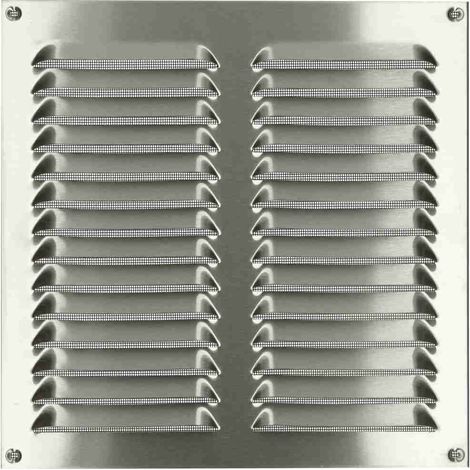 Grille d'intempéries inox V2A brossé 320 x 320 mm