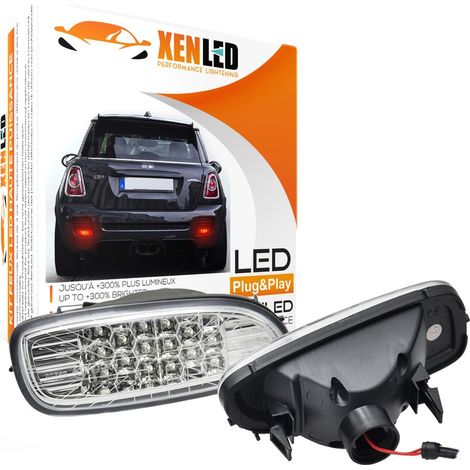 2x Anti-brouillard LED arrière Union Jack Clair - Mini Cooper JCW R56 Hatchback, R57 Convertible, R58 Coupe, R59 Roadster (1/5)