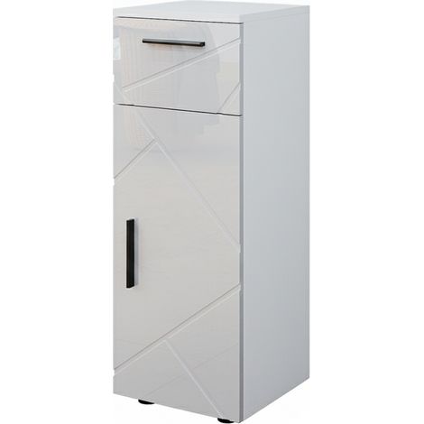 Armario de baño mediano Irma, Blanco, 30 x 81 cm, Vicco