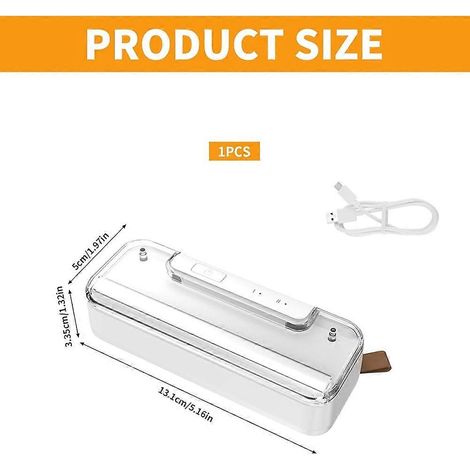 Mini scelleuse, scelleuse 2 en 1 avec cutter, mini scelleuse de sacs, scelleuse thermique portable rechargeable, base magnétique (1/4)