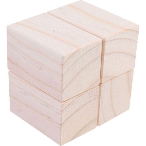 4 Holzmöbelfüße für Sofas, Couchtische, Inneneinrichtungen - 3x3x5 cm (4er-Set) (1/5)