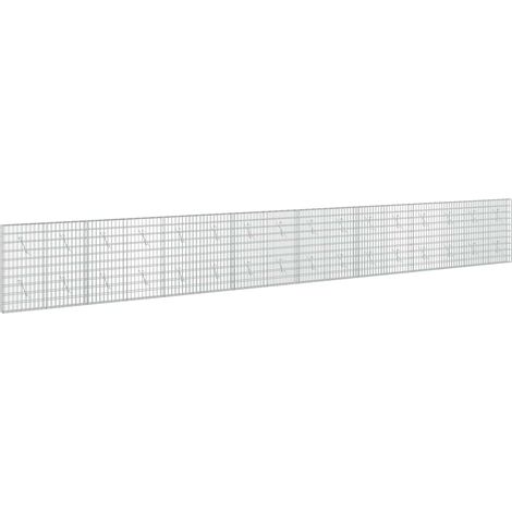 Gabione con Filo da 3,5 mm e Rete da 5x10 cm 800x10x100 cm