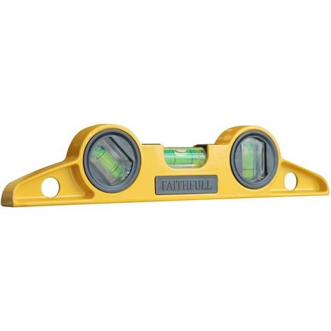 Faithfull Magnetic 240mm Scaffold Level – 24cm Torpedo Spirit Level with Magnetic Edge (Model: FAISL250)